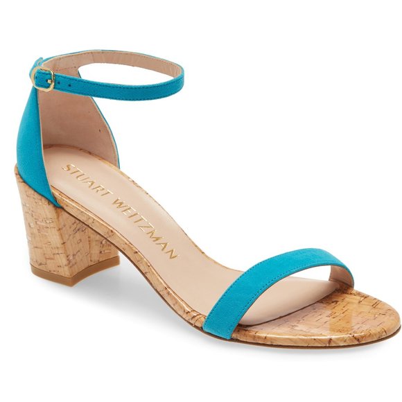 New Stuart Weitzman Suede Simple Sandals - Picture 3 of 11
